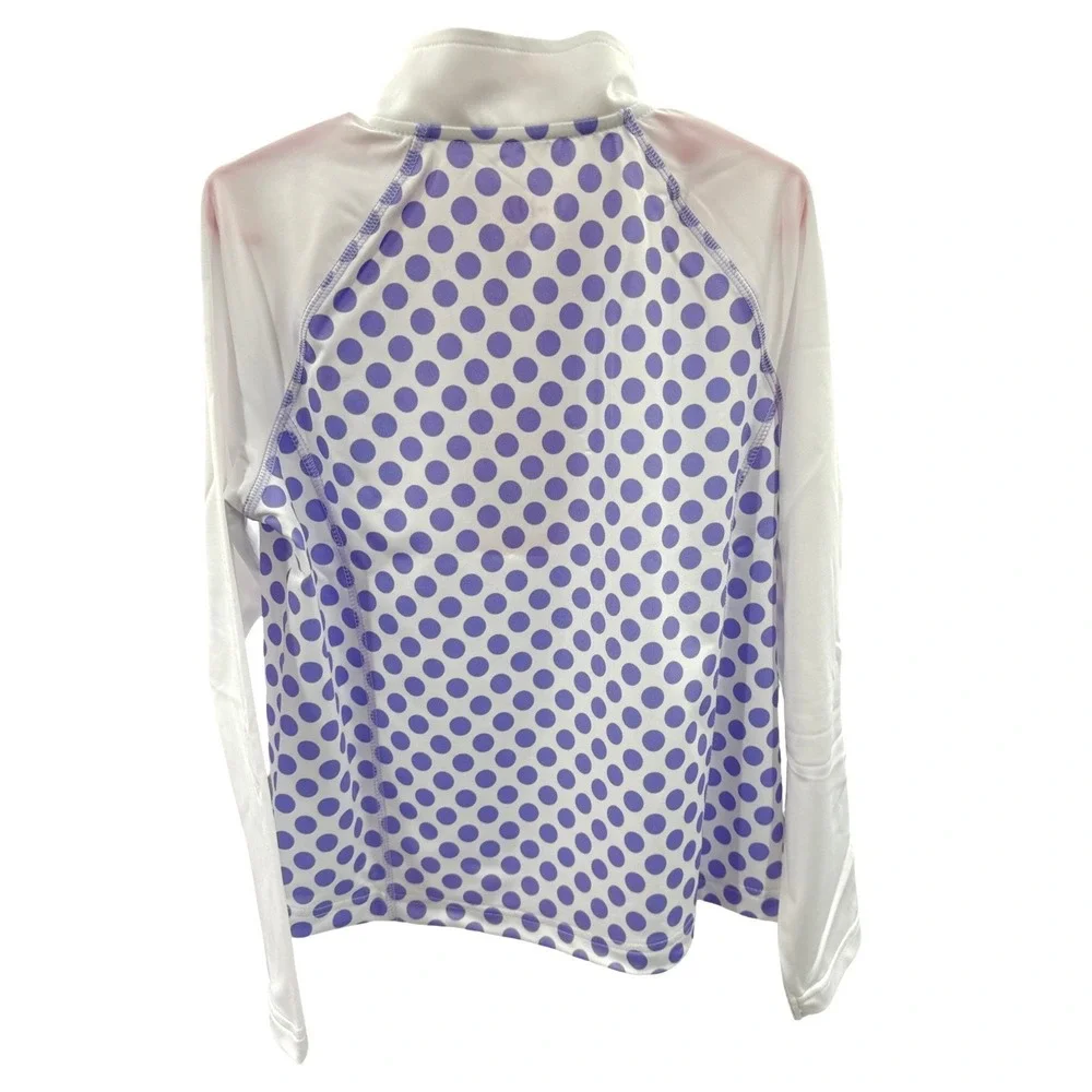 Little Miss Tennis Pretty In Provence Zip Pullover Girls SM Polka‎ Dot NWT